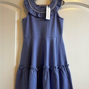 Janie and Jack Charming Blue Ruffle Dress